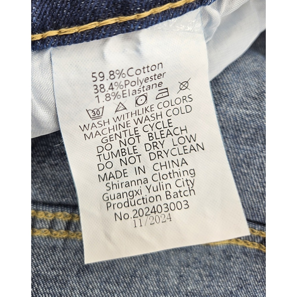 Unbranded Women's Button Fly Distressed Skinny Jeans Plus Size 40x28 - Picture 9 of 9